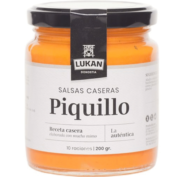 Salsa Casera De Pimientos De Piquillo LUKAN GOURMET 10 Raciones 200g