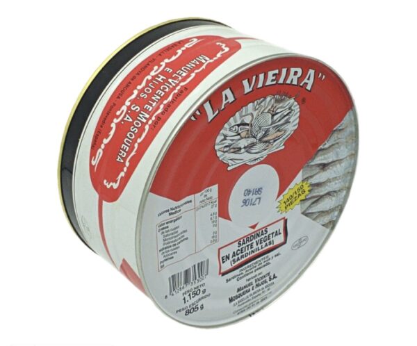 Sardinillas En Aceite Vegetal LA VIEIRA  140/150 Piezas 1150g