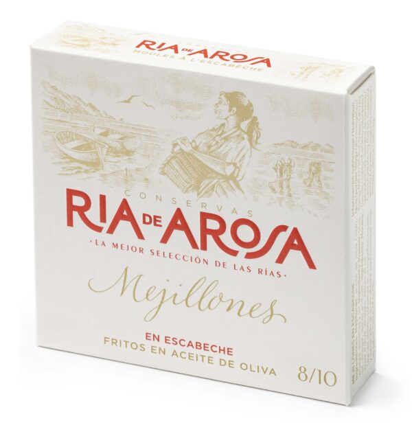 Mejillones En Escabeche Fritos En Aceite De Oliva RÍA DE AROSA 8/10 Piezas 115g - Imagen 2