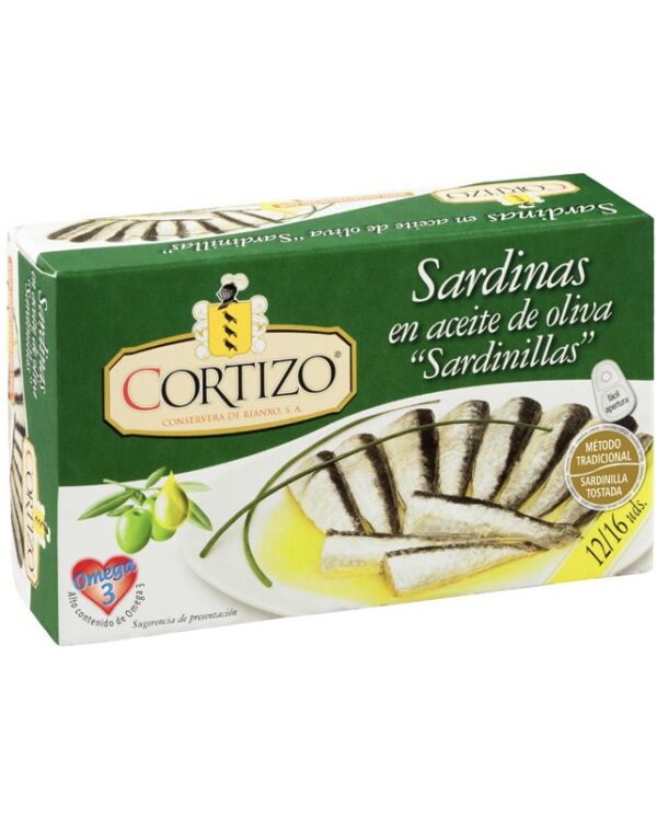 Sardinillas En Aceite De Oliva CORTIZO 12/16 Piezas 115g