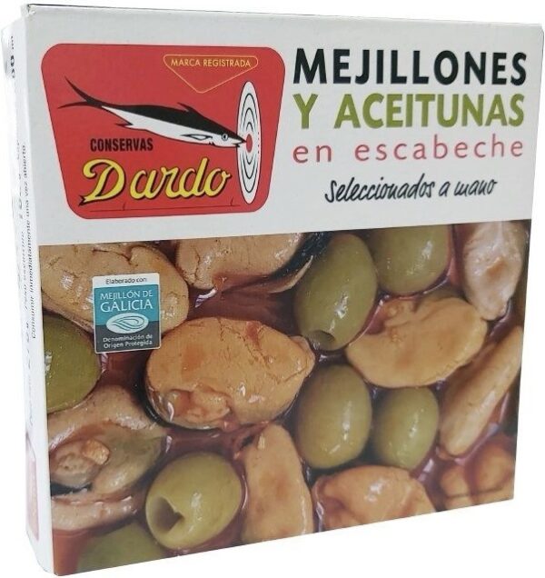 Mejillones Y Aceitunas En Escabeche CONSERVAS DARDO 275g