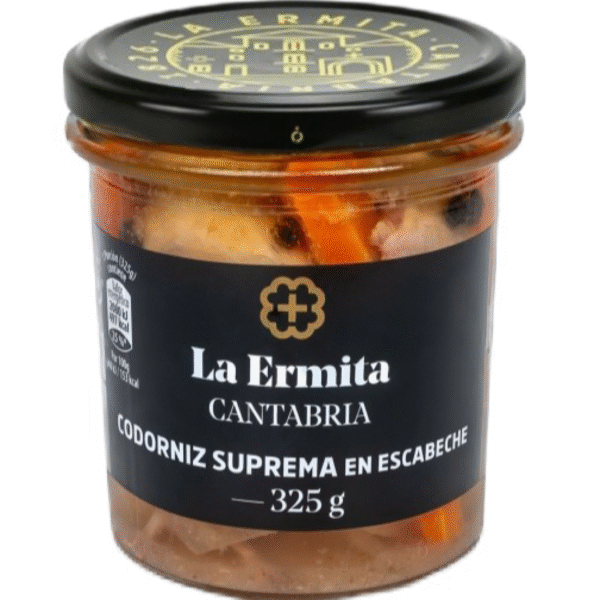 Codorniz Suprema En Escabeche LA ERMITA DELICATESSEN Cantabria 325g