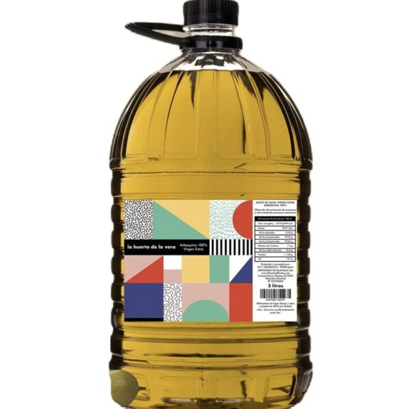 Aceite De Oliva Virgen Extra 100% Arbequina LA HUERTA DE LA VERA 5 Litros
