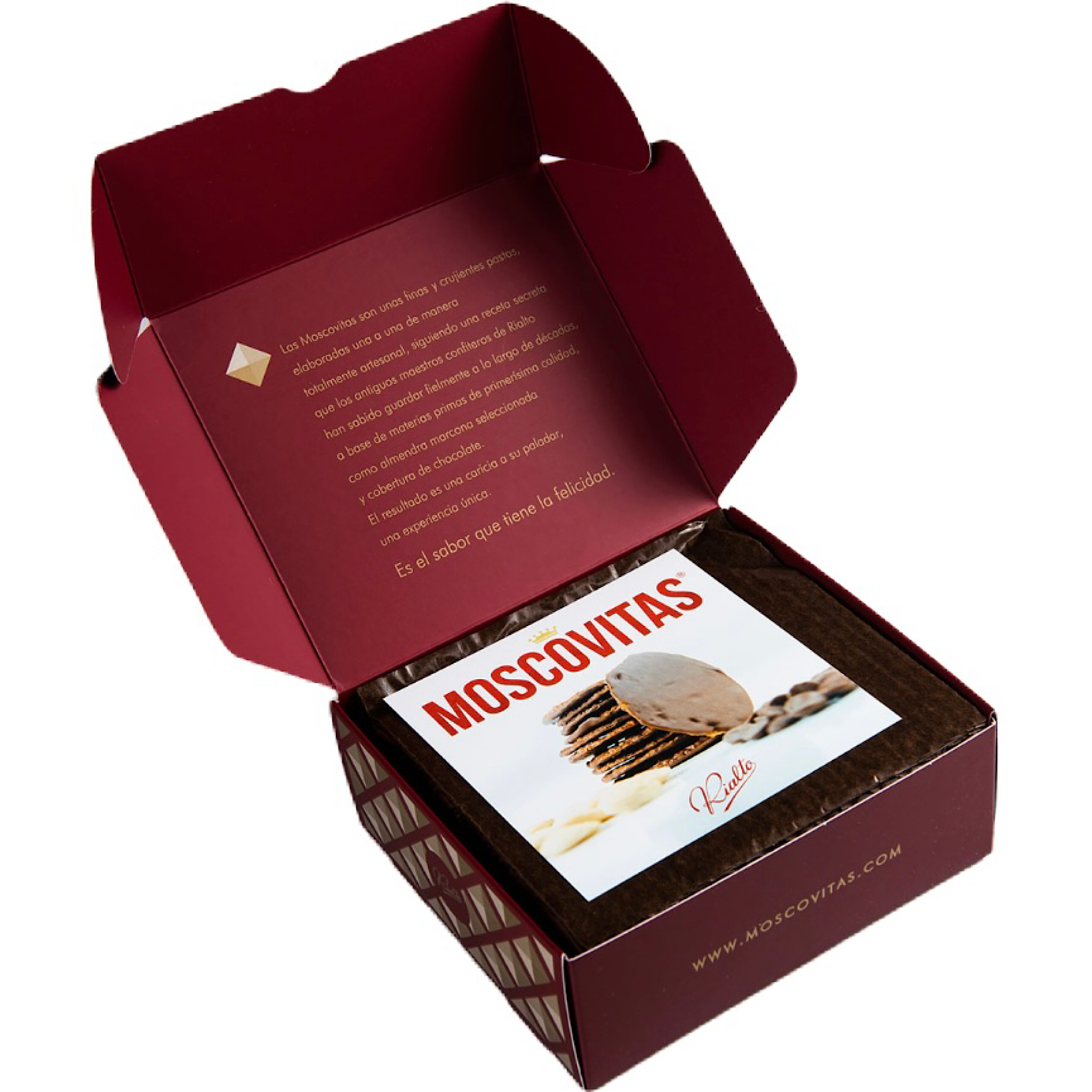 MOSCOVITAS Classic Con Chocolate Con Leche CONFITERÍA RIALTO 250g - Imagen 3