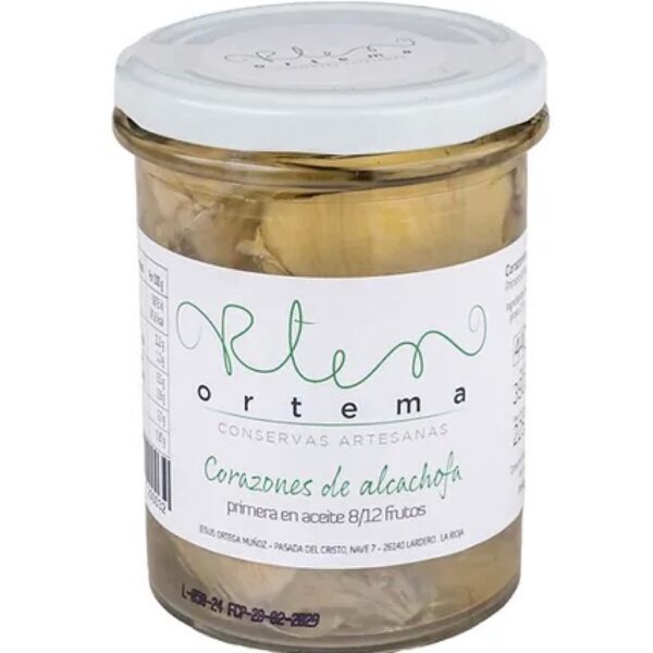 Corazones De Alcachofa En Aceite Oliva ORTEMA 8/12 Frutos 400g